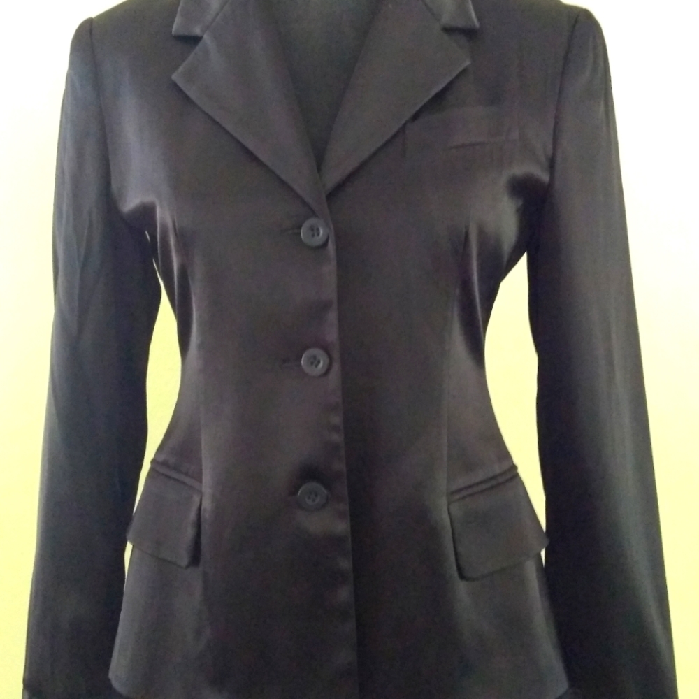 Guess Collection black satin size 4 jacket.
